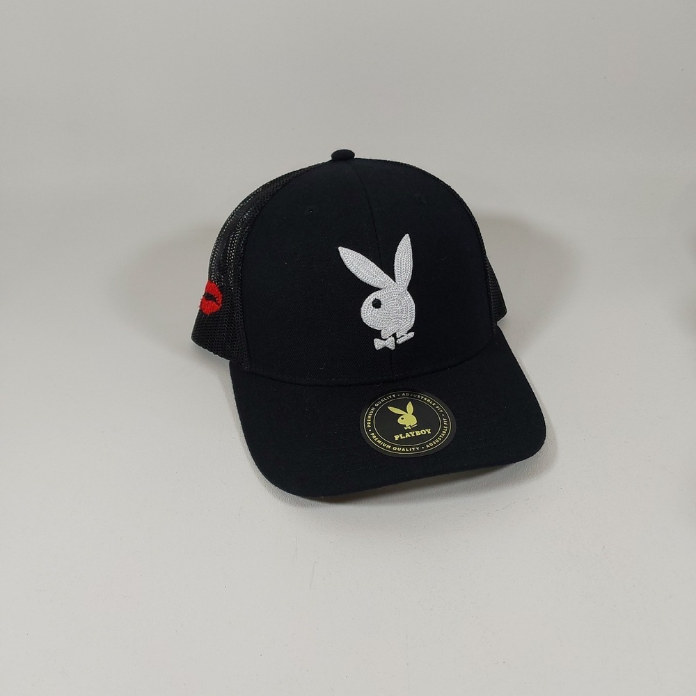 Lids Playboy Black Wool Blend Snapback Hat Cap Men's One Size